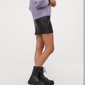 Faux leather skirt